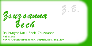 zsuzsanna bech business card